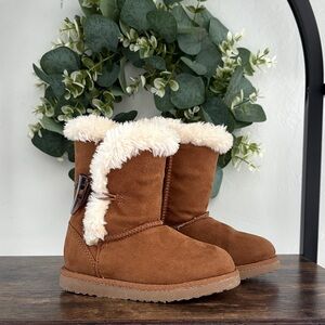 Chestnut Suede Fur Lined Boots